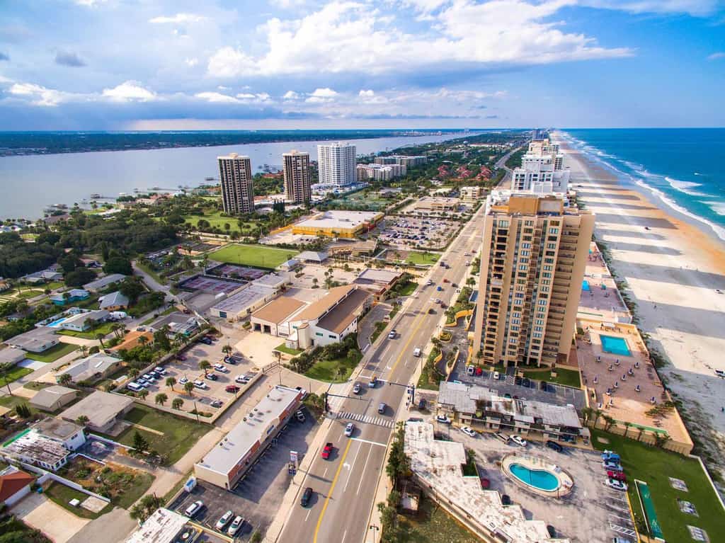 Overview of a beachside resort in Daytona Beach, Florida.