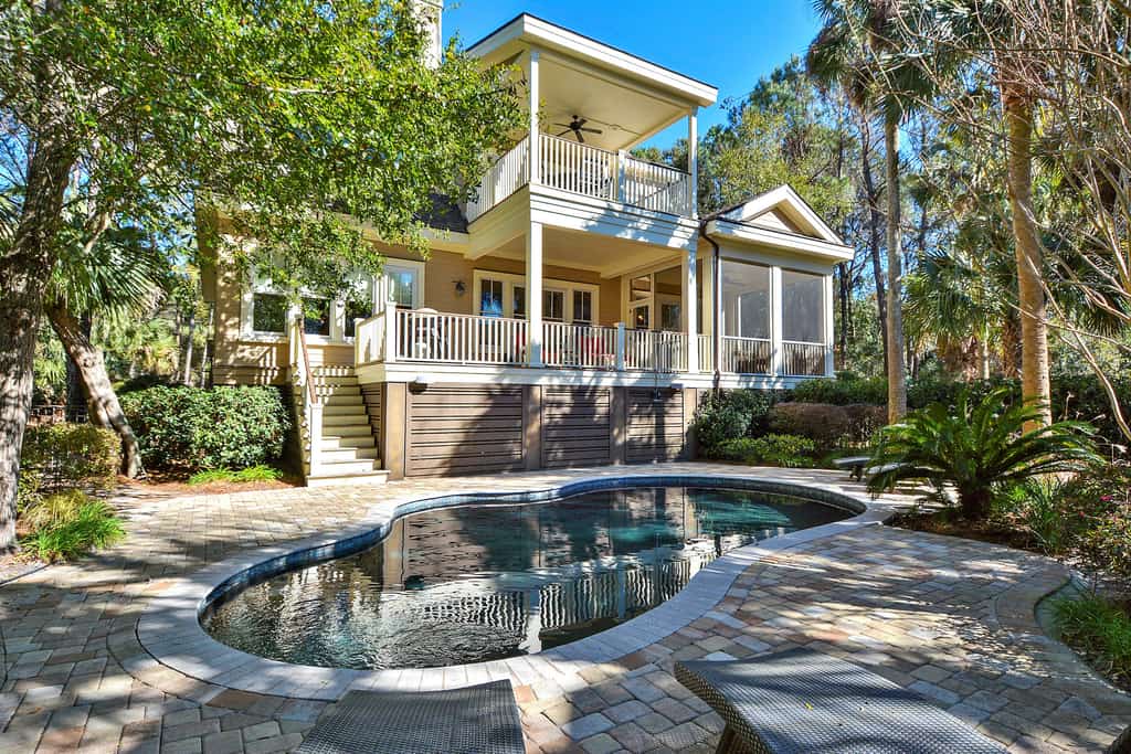 Outdoor pool of Kiawah Island, SC vacation home