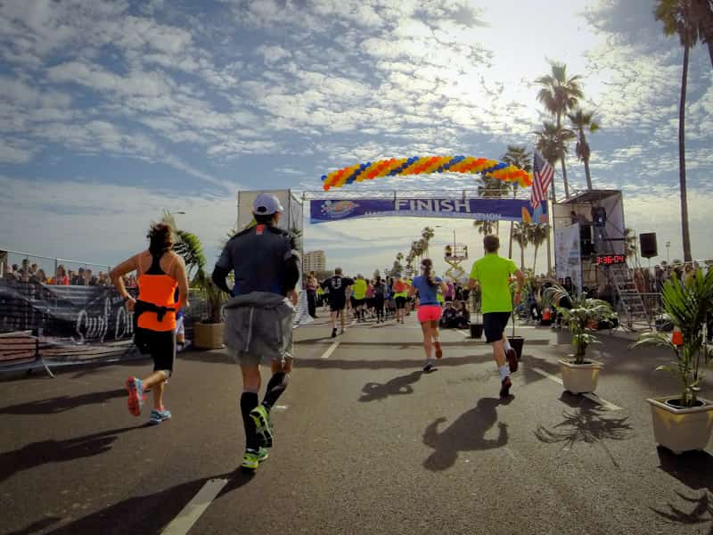 the finish line at a florida keys race