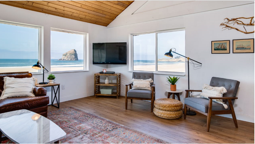 Pacific City, OR vacation rental with a view of Haystack Rock