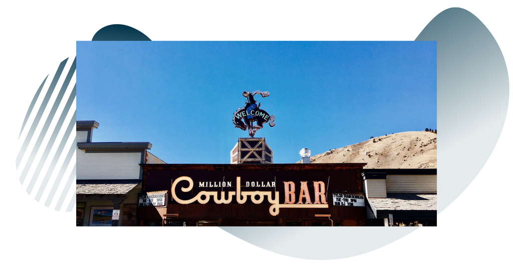 sign for the million dollar cowboy bar in jackson hole