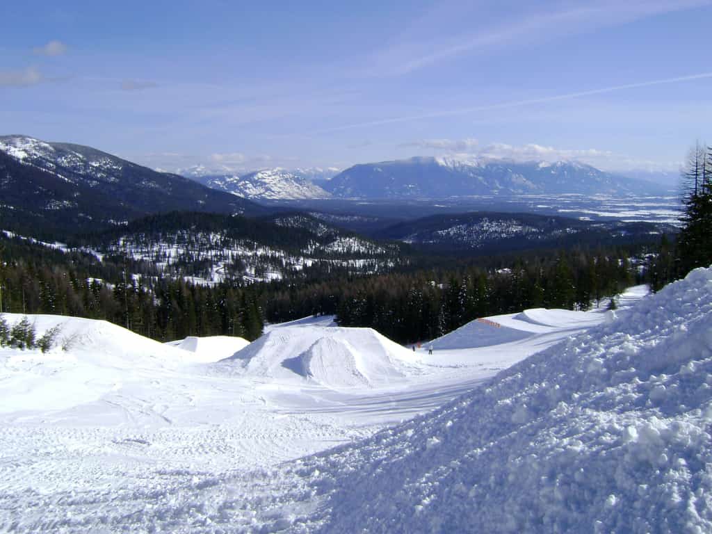 view of whitefish facing glacier national park