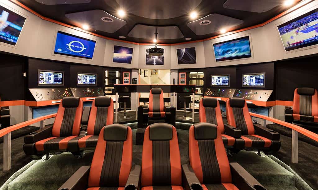 A theater room at a vacation rental in Florida.