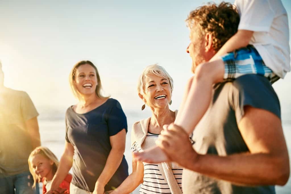 family vacation at the beach