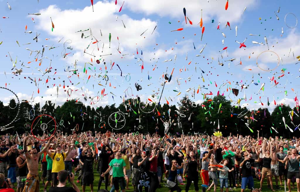People at a festival