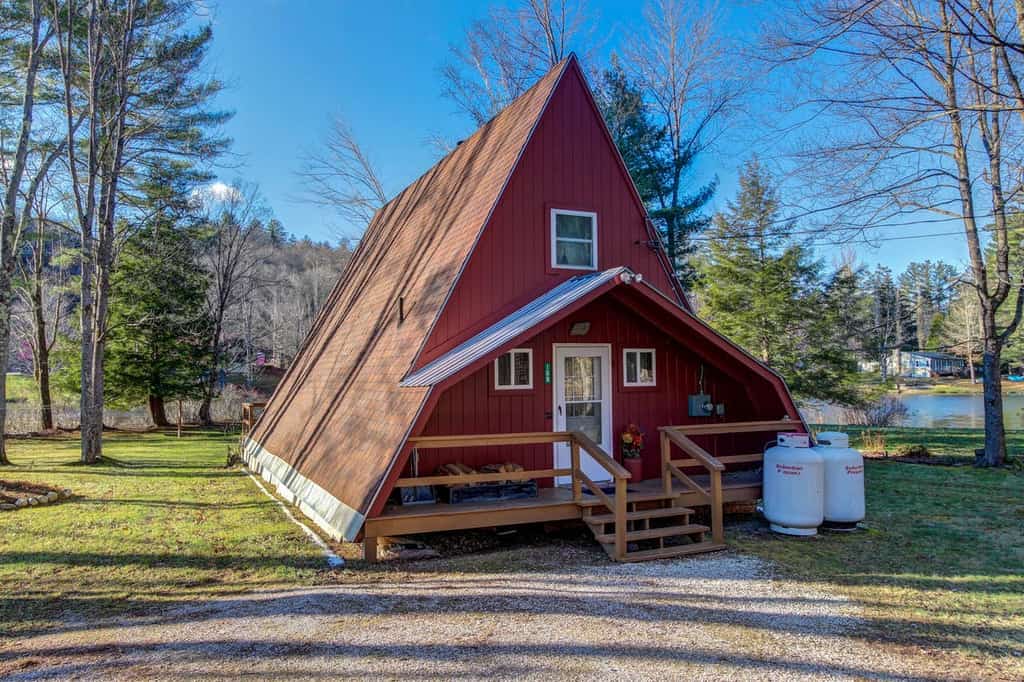 A-frame cabin rental in Ludlow, VT
