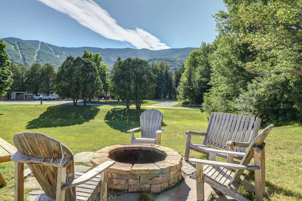 Outdoor firepit in Warren, VT