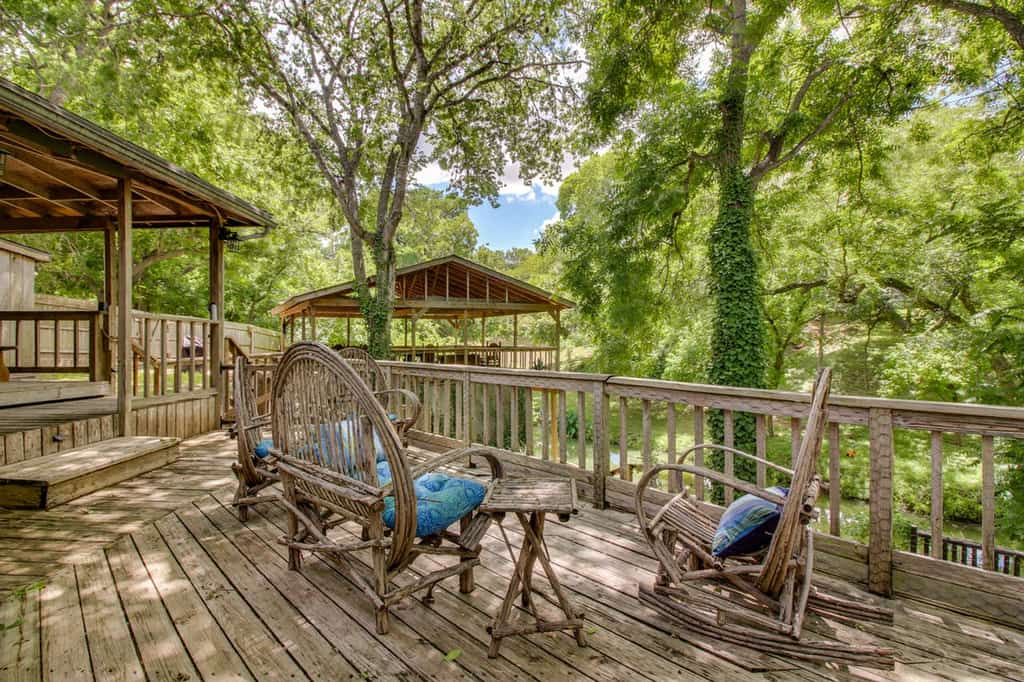 Large deck of New Braunfels, TX vacation rental
